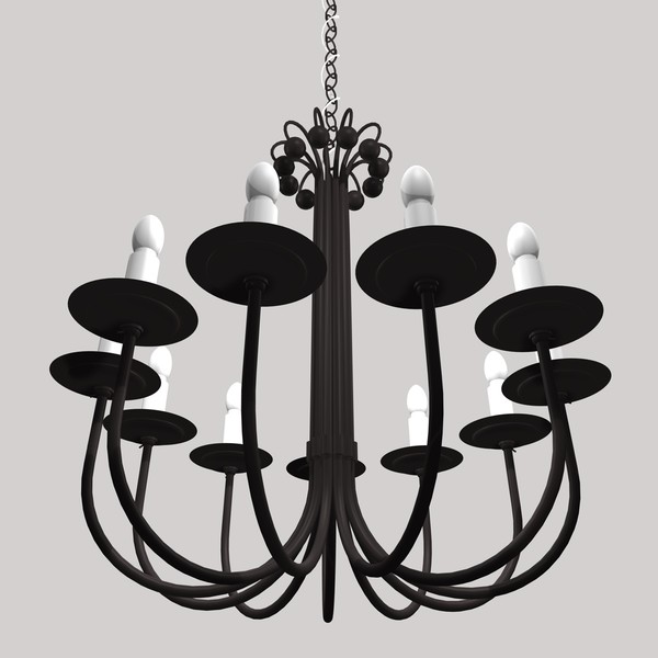 3d c4d wrought iron chandelier - CHANDELIER 1 by Carrara1